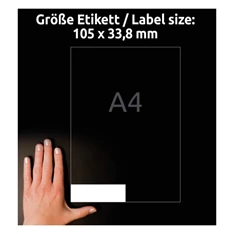 Avery 3665 105×33,8mm univerzális 1600db-os etikett Avery 3665 105×33,8mm univerzális 1600db-os etikett