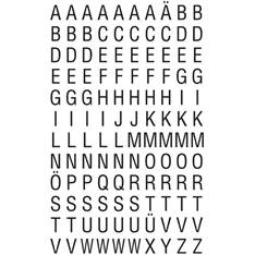 Avery 3720 betűk 2ív 26pt fehér fólián fekete matrica