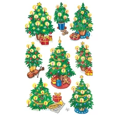 Avery 52310 csillogó karácsonyfák matrica