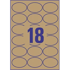 Avery 7103-25 63,5x42,3mm ovális újrahasznosított barna kraft etikett Avery 7103-25 63,5x42,3mm ovális újrahasznosított barna kraft etikett