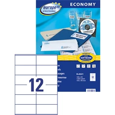 Avery Europe100 ELA021 105x48mm univerzális 1200db-os etikett Avery Europe100 ELA021 105x48mm univerzális 1200db-os etikett