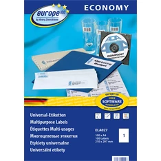 Avery Europe100 ELA027 210x297mm 100db-os etikett Avery Europe100 ELA027 210x297mm 100db-os etikett