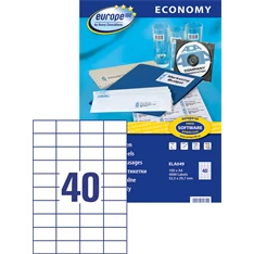 Avery Europe100 ELA049 52,5x29,7mm 4000db-os etikett Avery Europe100 ELA049 52,5x29,7mm 4000db-os etikett
