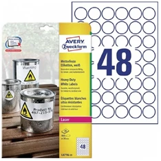 Avery L4716-20 30 mm időjárásálló 960 db-os köretikett Avery L4716-20 30 mm időjárásálló 960 db-os köretikett