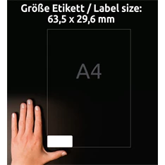 Avery L4737REV-25 63,5x29,6mm visszaszedhető 810db-os etikett Avery L4737REV-25 63,5x29,6mm visszaszedhető 810db-os etikett
