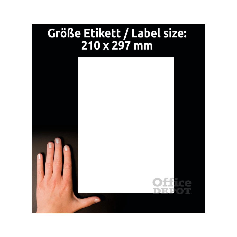 Avery L4775REV-20 210x297mm visszaszedhető időjárásálló 20db-os etikett