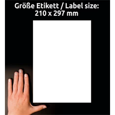 Avery L4775-20 210×297mm vízálló 20db-os fehér etikett Avery L4775-20 210×297mm vízálló 20db-os fehér etikett