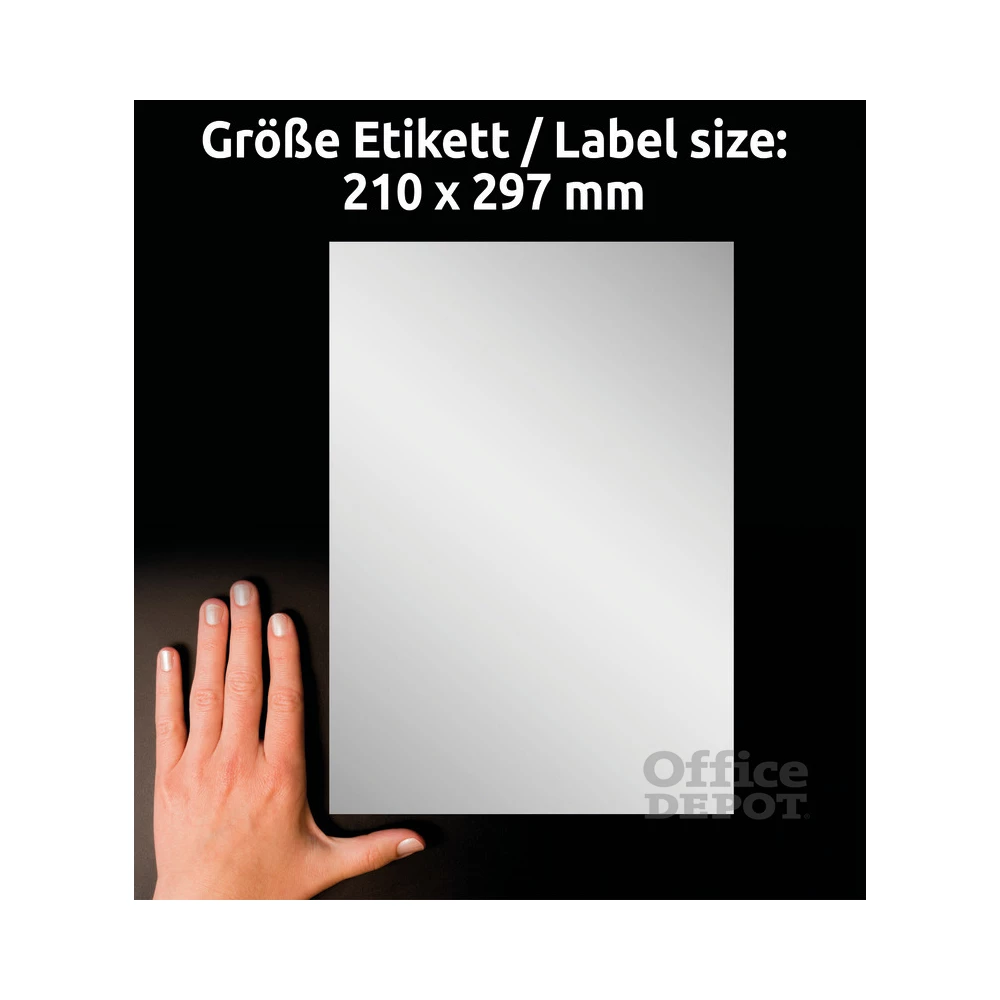 Avery L6013-20 210×297mm vízálló 20db-os ezüst etikett