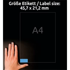 Avery L6039-20 45,7x21,2mm visszaszedhető 960db-os kék etikett Avery L6039-20 45,7x21,2mm visszaszedhető 960db-os kék etikett