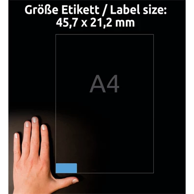 Avery L6039-20 45,7x21,2mm visszaszedhető 960db-os kék etikett Avery L6039-20 45,7x21,2mm visszaszedhető 960db-os kék etikett