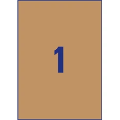 Avery L7109-25 210x297mm újrahasznosított barna kraft etikett Avery L7109-25 210x297mm újrahasznosított barna kraft etikett