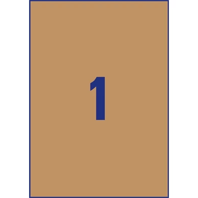 Avery L7109-25 210x297mm újrahasznosított barna kraft etikett Avery L7109-25 210x297mm újrahasznosított barna kraft etikett