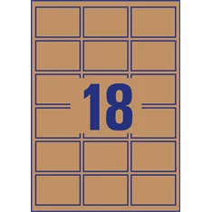 Avery L7110-25 62x42mm újrahasznosított barna kraft etikett Avery L7110-25 62x42mm újrahasznosított barna kraft etikett