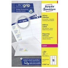 Avery L7161-100 QP 63,5x46,6mm 1800db-os etikett Avery L7161-100 QP 63,5x46,6mm 1800db-os etikett