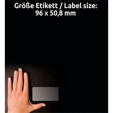 Avery L7783-25 96x50,8mm 250db-os poliészter víztiszta etikett Avery L7783-25 96x50,8mm 250db-os poliészter víztiszta etikett