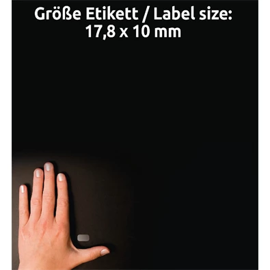 Avery L7785-25 17,8x10mm víztiszta átlátszó fóliacímke Avery L7785-25 17,8x10mm víztiszta átlátszó fóliacímke