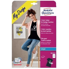 Avery MD1003 A4 textilre vasalható fólia 4db fólia Avery MD1003 A4 textilre vasalható fólia 4db fólia