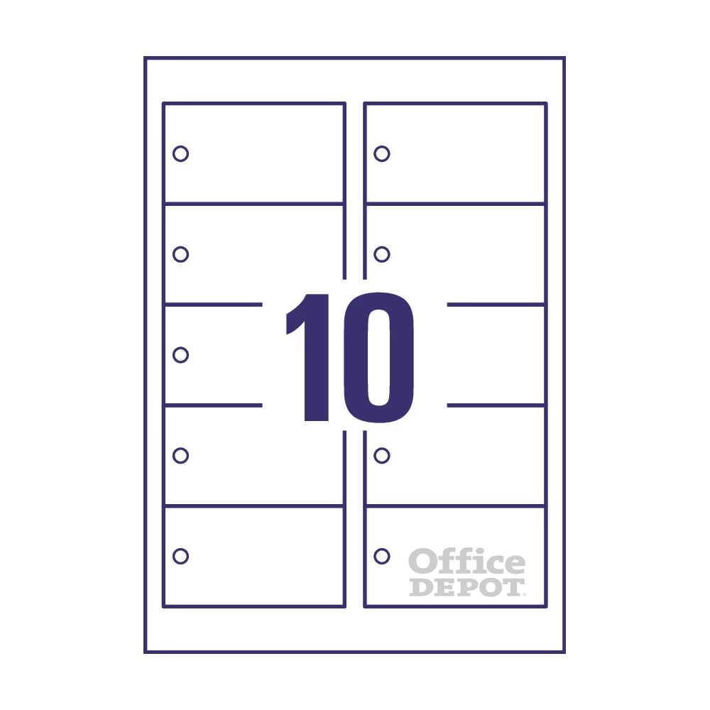 Avery T1001-10 185g 90x50mm 100db-os mikroperforált karton függő címke