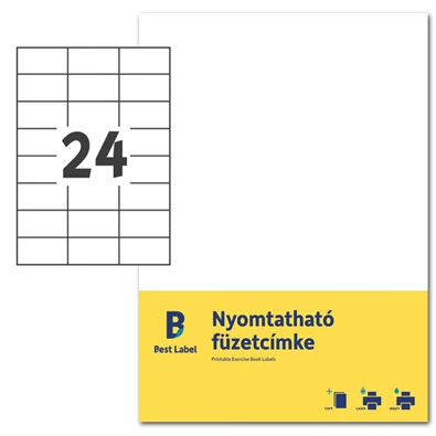 Avery ZF302-10 70x37mm nyomtatható fehér füzetcímke Avery ZF302-10 70x37mm nyomtatható fehér füzetcímke