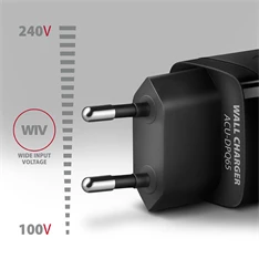 Axagon ACU-DPQ65 GaN USB-A + 2xUSB-C PD3.0/QC4+/PPS/Apple 65W hálózati töltő Axagon ACU-DPQ65 GaN USB-A + 2xUSB-C PD3.0/QC4+/PPS/Apple 65W hálózati töltő