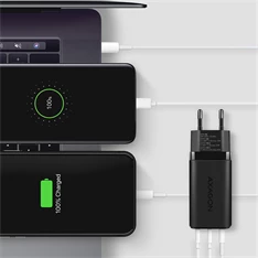Axagon ACU-DPQ65 GaN USB-A + 2xUSB-C PD3.0/QC4+/PPS/Apple 65W hálózati töltő Axagon ACU-DPQ65 GaN USB-A + 2xUSB-C PD3.0/QC4+/PPS/Apple 65W hálózati töltő
