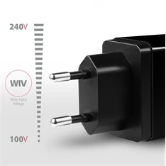 Axagon ACU-DS16 2.2A + 1A fekete fali töltő Axagon ACU-DS16 2.2A + 1A fekete fali töltő
