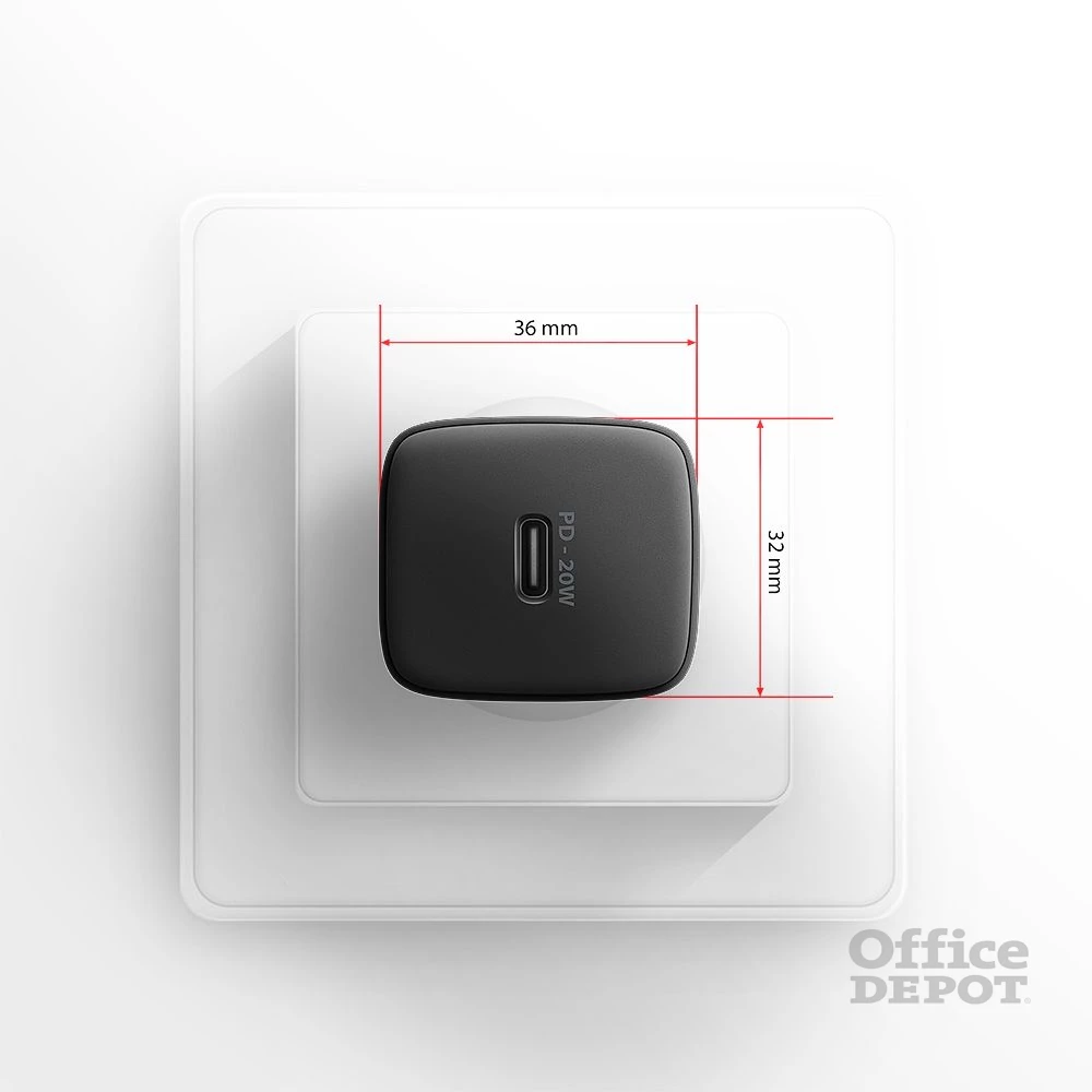 Axagon ACU-PD20 20W PD 3.0 QC Type-C fekete hálózati töltő