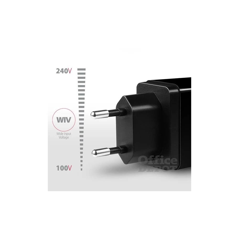 Axagon ACU-QC19 QC3.0 fekete fali töltő
