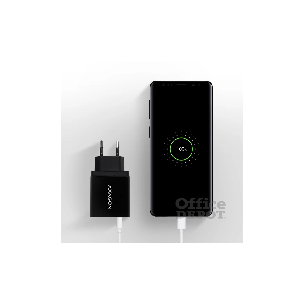 Axagon ACU-QC19 QC3.0 fekete fali töltő