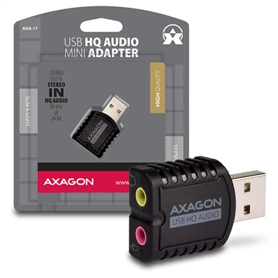 Axagon ADA-17 USB stereo HQ audio adapter Axagon ADA-17 USB stereo HQ audio adapter