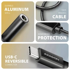 Axagon ADA-HC Mini USB-C audio adapter 384 kHz / 32 bit DAC átalakítóval Axagon ADA-HC Mini USB-C audio adapter 384 kHz / 32 bit DAC átalakítóval