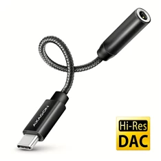 Axagon ADA-HC Mini USB-C audio adapter 384 kHz / 32 bit DAC átalakítóval Axagon ADA-HC Mini USB-C audio adapter 384 kHz / 32 bit DAC átalakítóval