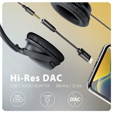 Axagon ADA-HC Mini USB-C audio adapter 384 kHz / 32 bit DAC átalakítóval Axagon ADA-HC Mini USB-C audio adapter 384 kHz / 32 bit DAC átalakítóval