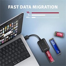 Axagon ADM2-AM USB-A 3.2 Gen2 - 1x NVMe/SATA SSD adapter Axagon ADM2-AM USB-A 3.2 Gen2 - 1x NVMe/SATA SSD adapter