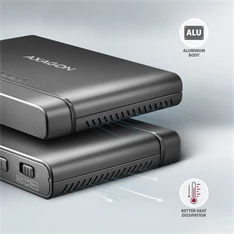 Axagon ADSA-CC USB-C 10Gbps NVMe M.2/SATA 2,5"/3,5" HDD/SSD másoló Axagon ADSA-CC USB-C 10Gbps NVMe M.2/SATA 2,5"/3,5" HDD/SSD másoló