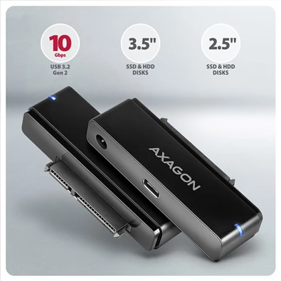 Axagon ADSA-FPX USB-C 10Gbps FAST PORT X 2.5"/3.5" SSD/HDD adapter Axagon ADSA-FPX USB-C 10Gbps FAST PORT X 2.5"/3.5" SSD/HDD adapter