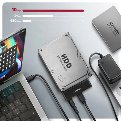 Axagon ADSA-FPX USB-C 10Gbps FAST PORT X 2.5"/3.5" SSD/HDD adapter Axagon ADSA-FPX USB-C 10Gbps FAST PORT X 2.5"/3.5" SSD/HDD adapter