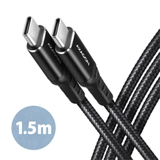 Axagon BUCM-CM15AB 1,5m USB C fekete adat- és töltőkábel Axagon BUCM-CM15AB 1,5m USB C fekete adat- és töltőkábel