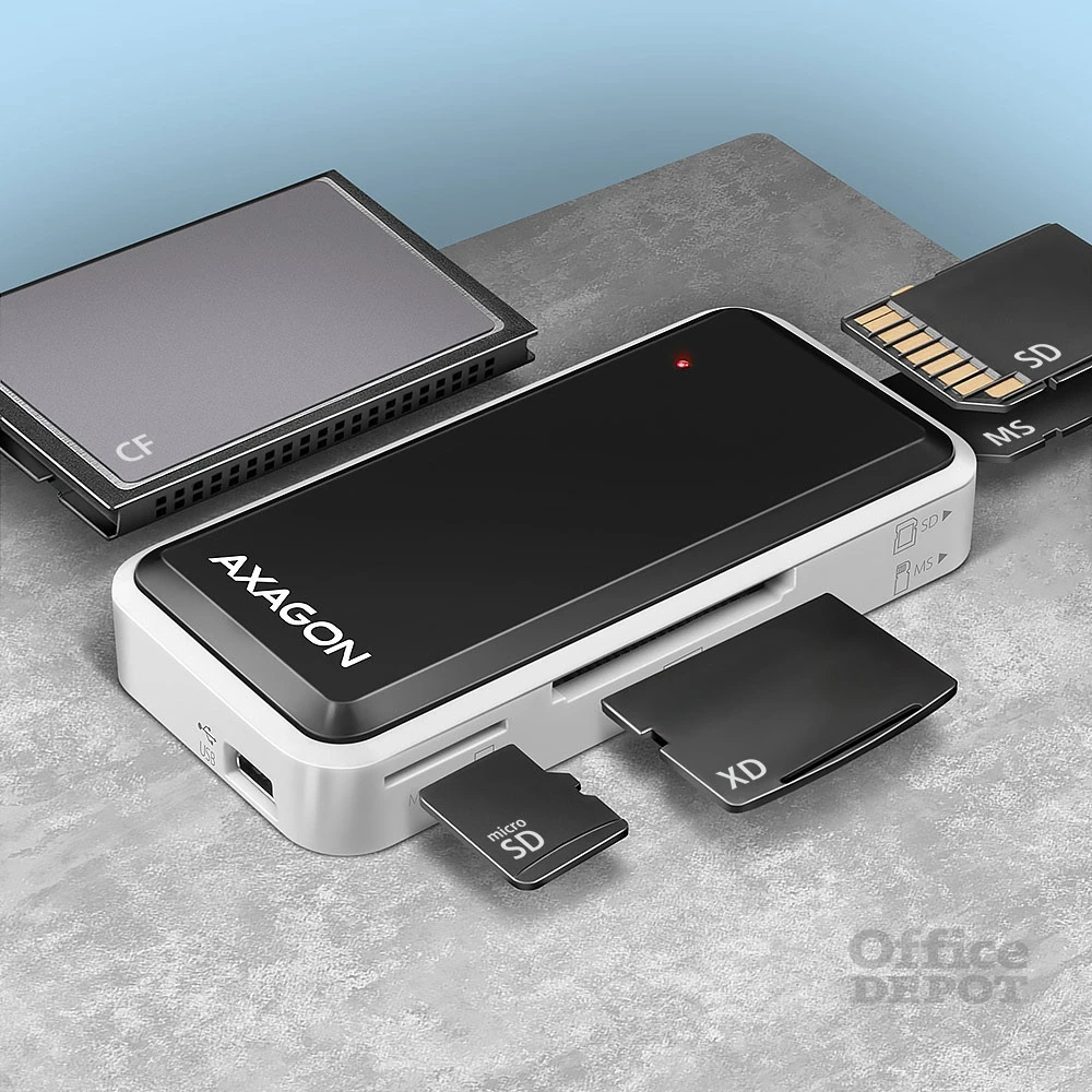 Axagon CRE-X1 USB 2.0 SD/microSD/MS/CF/XD kártyaolvasó
