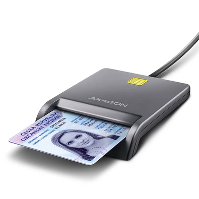 Axagon CRE-SM3T Kompakt asztali USB-A okos kapcsolat Smart / ID kártya olvasó