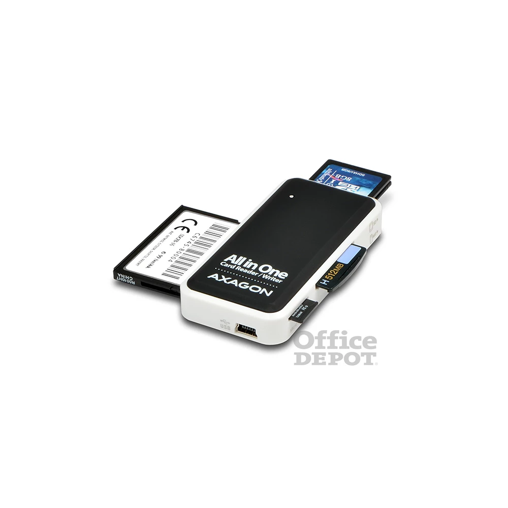 Axagon CRE-X1 USB 2.0 SD/microSD/MS/CF/XD kártyaolvasó