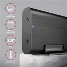 Axagon EE35-A6C USB-C 3.2 Gen 1 3,5" fekete külső HDD ház Axagon EE35-A6C USB-C 3.2 Gen 1 3,5" fekete külső HDD ház