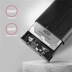 Axagon EE35-A6C USB-C 3.2 Gen 1 3,5" fekete külső HDD ház Axagon EE35-A6C USB-C 3.2 Gen 1 3,5" fekete külső HDD ház