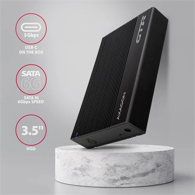 Axagon EE35-GTR USB-C 3.2 Gen 1 SATA 6G 3,5" fekete HDD/SSD ház Axagon EE35-GTR USB-C 3.2 Gen 1 SATA 6G 3,5" fekete HDD/SSD ház