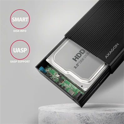 Axagon EE35-GTR USB-C 3.2 Gen 1 SATA 6G 3,5" fekete HDD/SSD ház Axagon EE35-GTR USB-C 3.2 Gen 1 SATA 6G 3,5" fekete HDD/SSD ház