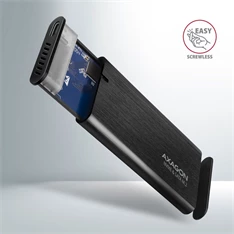 Axagon EEM2-SB2 USB-C 3.2 Gen 2 - M.2 NVMe/SATA fekete csavar nélküli külső SSD ház Axagon EEM2-SB2 USB-C 3.2 Gen 2 - M.2 NVMe/SATA fekete csavar nélküli külső SSD ház