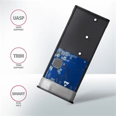 Axagon EEM2-SB2 USB-C 3.2 Gen 2 - M.2 NVMe/SATA fekete csavar nélküli külső SSD ház Axagon EEM2-SB2 USB-C 3.2 Gen 2 - M.2 NVMe/SATA fekete csavar nélküli külső SSD ház