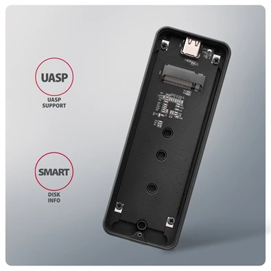 Axagon EEM2-20G USB-C 20Gbps - M.2 NVMe külső SSD ház Axagon EEM2-20G USB-C 20Gbps - M.2 NVMe külső SSD ház