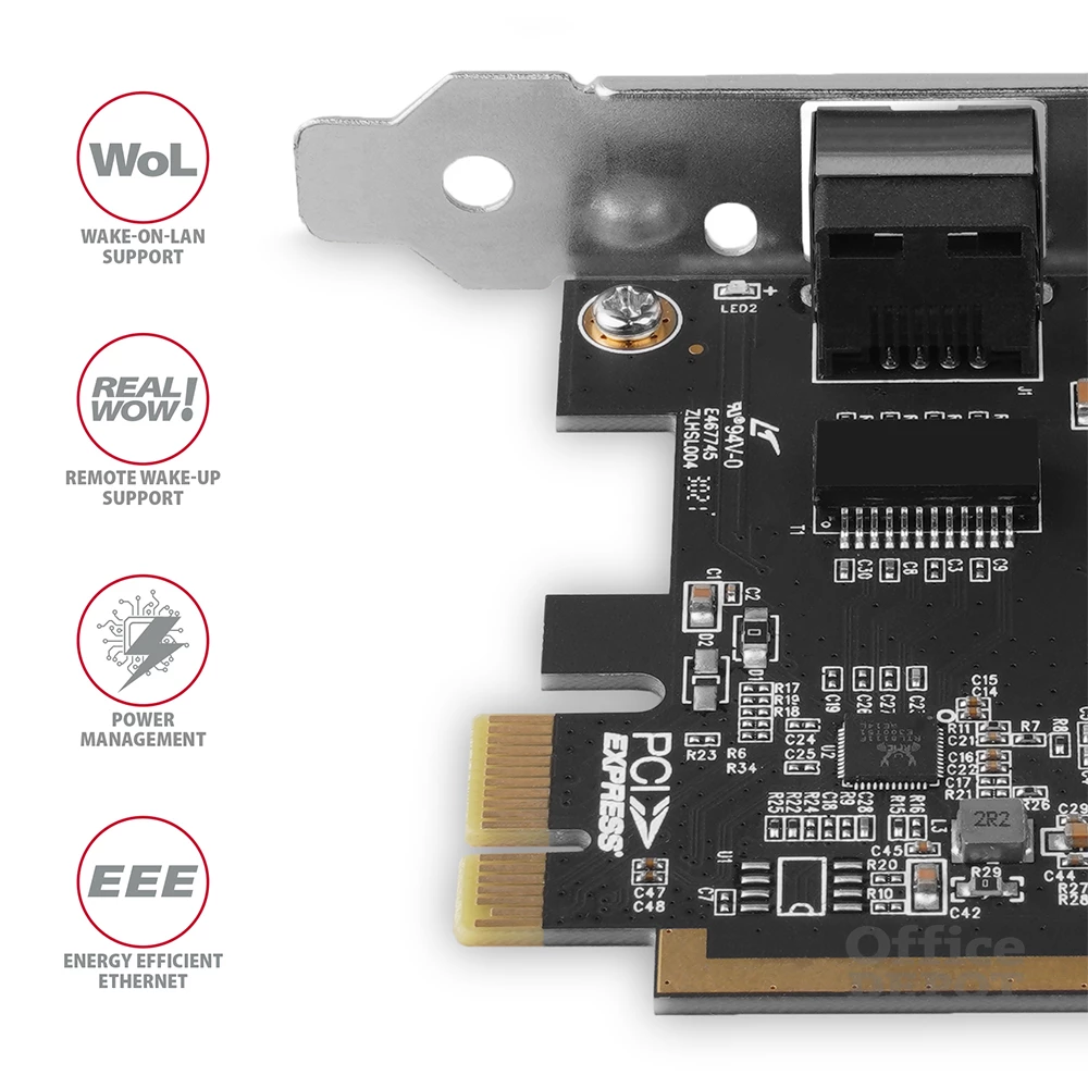 Axagon PCEE-GRF Gigabit Ethernet 1 sávos PCI-Express kártya