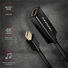 Axagon RVDM-HI14N Mini Displayport - HDMI 1.4 adapter Axagon RVDM-HI14N Mini Displayport - HDMI 1.4 adapter